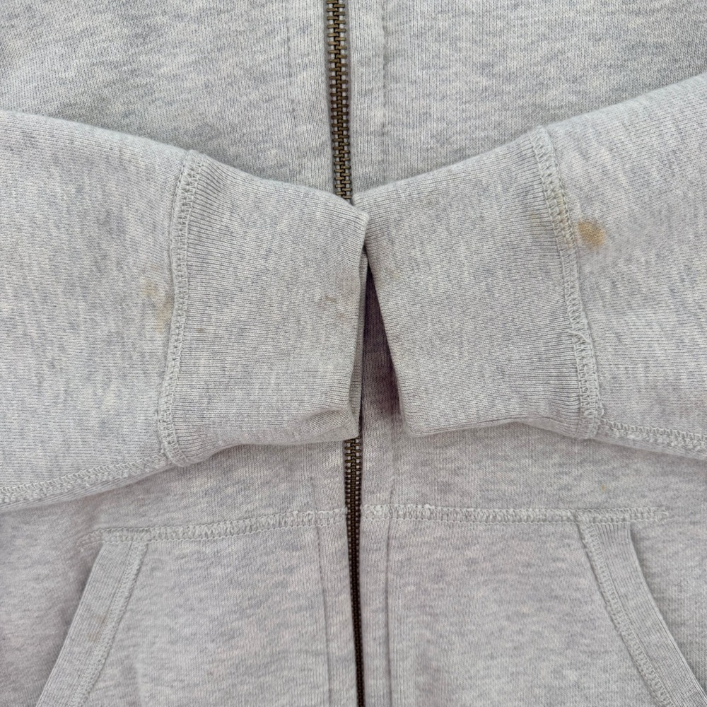Polo Ralph Lauren Mens Full Zip Hoodie Heather Grey Fleece Lined Large Blue Pony - Picture 7 of 9